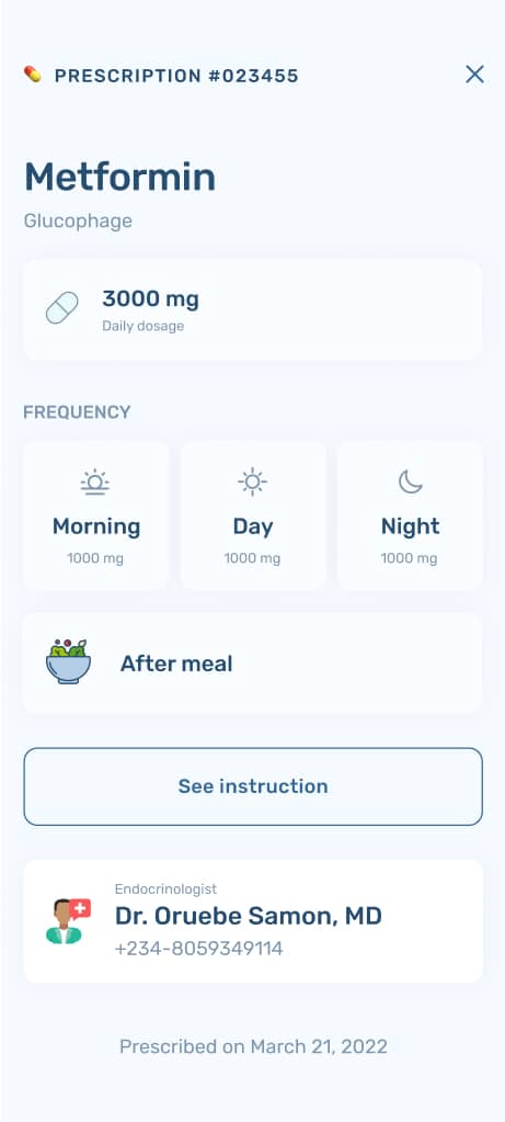 Medications screen